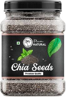 Plum Natural Edible Chia Seeds for Weight Loss Rich in Omega 3, Fiber, Calcium, Protein, Zinc Chia Seeds, Black Chia Seeds
