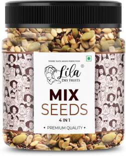 lila dry fruits 4 IN 1 Superseed Mix(Chia/Pumpkin/Sunflower/Flax) 500gms Jar Pack Mixed Seeds
