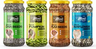 SHREE MURLI Combo of Chia, Pumpkin, Sunflower & Flax Seeds |Good for Weight Loss Management| Brown Flax Seeds, Chia Seeds, Pumpkin Seeds, Sunflower Seeds