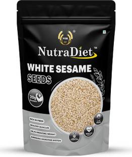 VGBNP 100% Natural White Sesame Seeds ( ellu seeds) Til Seeds, simsim seeds - 500g Sesame Seeds