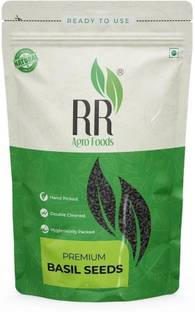 RR AGRO FOODS Basil Seeds | Tukmariya | Falooda Seeds | Sabja for Weight Loss Sweet Basil Seeds