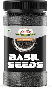 Nature Aahar Raw Basil Seeds(Sabja Seeds, Takmariya Seeds) for Weight Loss( baapchi)250gm Basil Seeds, Sweet Basil Seeds