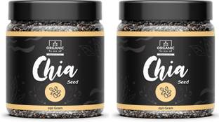 Organic Box Raw Chia Seeds For Eating Unroasted chia Seeds Immunity Booster 250 gm Each Chia Seeds