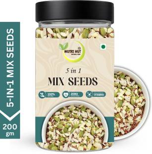 Nutri Hut 5-in-1 superseeds Combo | Rich in Omega-3, Protein & Fiber 100% Natural Mixed Seeds