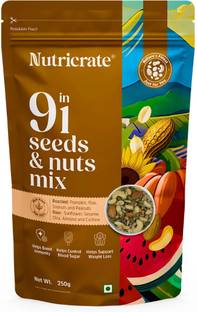 Nutricrate 9 in 1 Super Mixed Seeds for Eating, Roasted, Protein Rich & for weight loss. Mixed Seeds