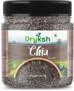 Dryksh Raw Chia Seeds for Weight Loss with Omega 3 , Calcium and Zinc, Fiber Rich 250g Chia Seeds