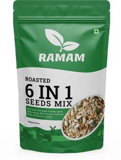 Ramam Premium 6-in-1 Super Seeds Mix |Roasted & Ready-to-Eat |High Protein & Fiber | Mixed Seeds