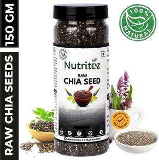 Nutritoz Natural Raw Chia Seeds For Weight Loss With Omega 3, Fiber, Calcium And Zinc Chia Seeds