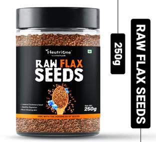 NeutriOne Raw Flax Seeds, Healthy edible Seeds, Rich in Omega 3 Fatty Acid. Weight loss Brown Flax Seeds