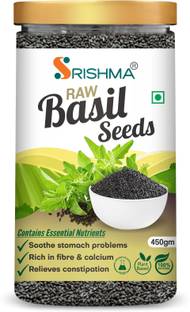 Srishma Raw Basil / Sabja /Tukhmariya seed for Weight loss with Omega 3 , Zinc and Fiber Basil Seeds