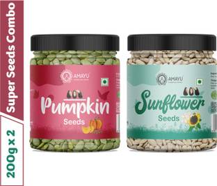 AMAYU Raw Organic Pumpkin Seeds | Sunflower Seeds for Eating Mix Combo Pumpkin Seeds