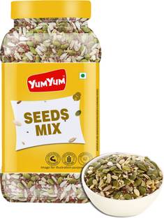 YUM YUM 6 in 1 Seeds Mix 1 Kg | Healthy Edible Seeds Diet Snacks | Natural Roasted Seed- Mixed Seeds