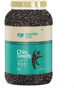 Nourish You Raw Edible Chia Seeds with Protein, Zinc, Omega 3 & Fiber for Weight Loss Black Chia Seeds