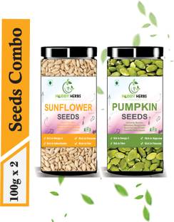 Hobby Herbs Sunflower Seeds and Pumpkin Seeds 200g ( 2 x 100g ) | Super Saver Combo Seeds Sunflower Seeds, Pumpkin Seeds