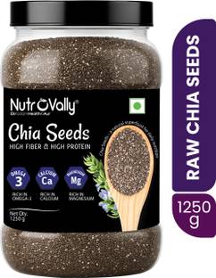 NutroVally Raw Chia Seeds for Weight Loss with Omega 3 , Calcium and Zinc Chia Seeds