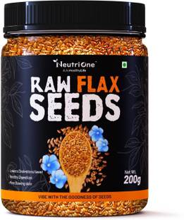 NeutriOne Raw Flax Seeds for Weight Loss Management, High Fiber, Protein, Calcium, Zinc Brown Flax Seeds
