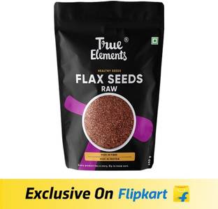 True Elements RawSeeds | Rich in Protein & Omega 3 | Source of Iron & Dietary Fibre Brown Flax Seeds