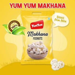 YUM YUM Regular Lotus Seed Pop/Gorgon Nut Puffed Kernels 200g (Phool Makhana) - Lotus Seeds(Makhana)