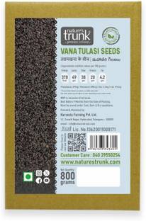 Nature's Trunk Vana Tulasi Seeds | Pignut Seeds | Edible Tulsi Seeds for Eating | Basil Seeds