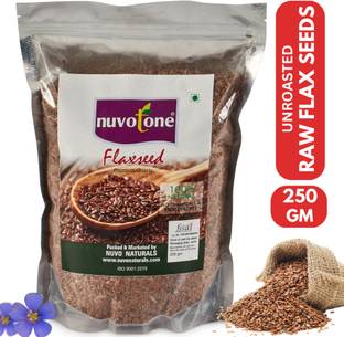 Nuvotone Raw, Unroasted Fibre Rich Flaxseed Alsi Seeds for Weight Loss, Snacks, Diet Food Brown Flax Seeds
