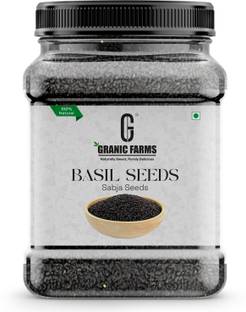 Granic Farms Raw Basil Seeds for weight loss| Sabja Seed, Tukmariaa Seeds | Basil Seeds