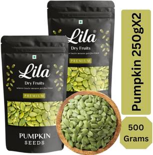 lila dry fruits Premium Raw Pumpkin Seeds |Immunity Booster|Kadu Beej|Super Seeds 250gm*2 Pumpkin Seeds
