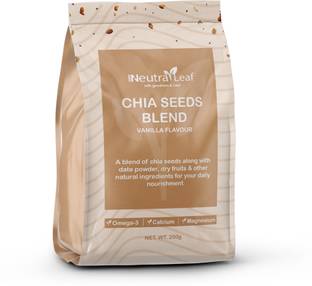 Neutraleaf Chia Seeds Blend Vanilla Flavor - Nutritious , Rich in Calcium, High in Fibre Chia Seeds