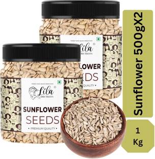 lila dry fruits Premium Raw Sunflower Seeds|Healthy Snacking|Surajmukhi Beej JAR PACK 500gm*2 Sunflower Seeds
