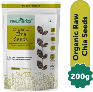 Neuherbs Raw Unroasted Chia Seeds with Fiber for Weight loss Management Chia Seeds