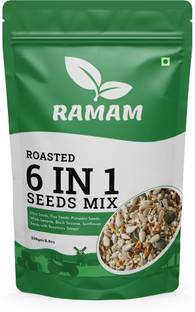 Ramam Premium 6-in-1 Super Seeds Mix |Roasted & Ready-to-Eat |High Protein & Fiber | Mixed Seeds