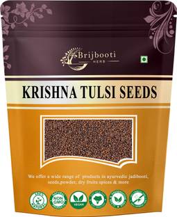 BrijBooti Krishna Tulsi-Edible Beej Tulsi-Krishna Basil Seed-Shyama Tulsi-Ocimum Sanctum Basil Seeds