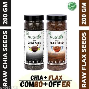 Nutritoz Flax Seeds, chia seeds Chia Seeds, Brown Flax Seeds