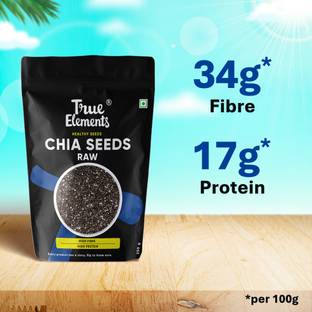 True Elements Raw Chia Seeds - Nutritious Rich in Calcium High in Fibre & Protein Chia Seeds