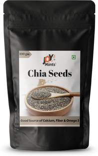 joy mints Chia Seeds for weight Loss with Omega 3, Calcium and Fiber Rich (100 g) Black Chia Seeds