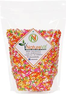 Nature Vit Colourful Sugar Coated Saunf, 400g (Fennel Seeds Mouth Freshener) Mixed Seeds