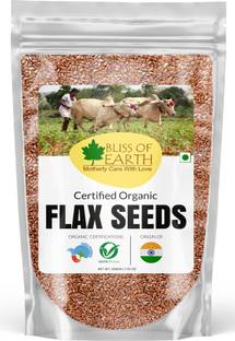 Bliss of Earth USDA Organic Flax Seeds 200GM Raw Super food for Weight Loss Brown Flax Seeds