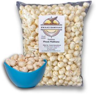 SWAAD SAMVAAD Desi Phool Makhana/ Fox Nut / Lotus Seed /Mithila Makhaan (Pack of 500g) Lotus Seeds(Makhana)
