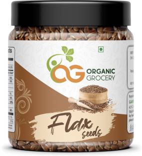 Organic Grocery Flax Seeds | Alsi Seeds - Premium Raw Flax Seeds for Weight Loss, Diet Food Brown Flax Seeds