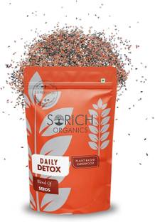 Sorich Organics Daily Detox Seed Mix | Weight Management | Healthy Snacks | Diet Food | Vegan Chia Seeds, Basil Seeds