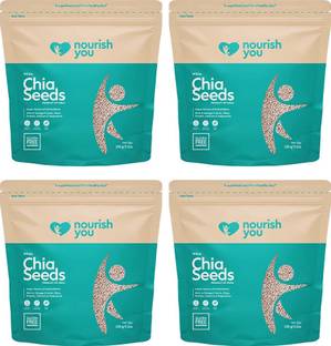 Nourish You | Rich in Protein, Omega 3, Fibre and Calcium | 150G Each White Chia Seeds