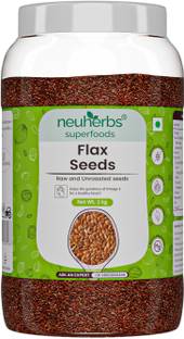 Neuherbs Organic Raw Unroasted Flax Seeds for Weight loss Management , Rich in Omega-3 fatty acids, Protein, Fibers and Minerals Brown Flax Seeds
