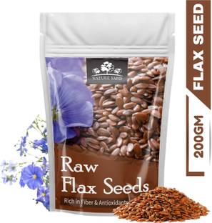 NATURE YARD Raw Flax seeds Rich in Omega 3, Zinc & Protein/ Alsi Seeds for Weight Management Brown Flax Seeds