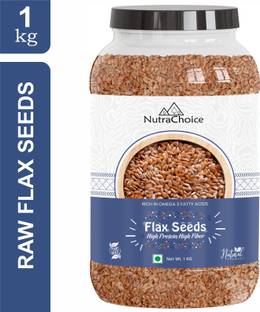 NutraChoice Raw Flax Seed, Rich in Omega 3 Weight Loss Management | 100% Natural Brown Flax Seeds