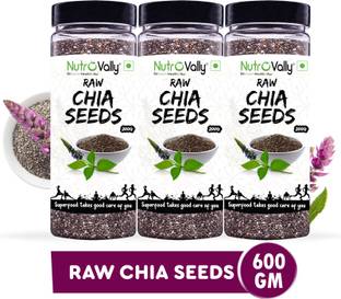 NutroVally Raw Chia Seeds for Weight Loss Management with Omega 3 , Zinc and Fiber, Calcium Rich Seeds Chia Seeds