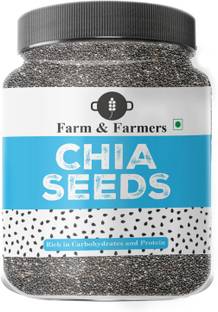 Farm & Farmers Chia Seeds 500GM- Premium Raw Chia Seed | Healthy Food | Diet for Weight Loss Chia Seeds