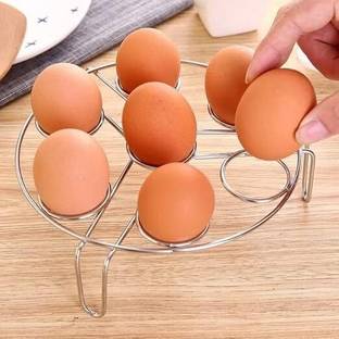 wynyc Steel Egg Steamer Rack Heatproof Stackable 7 Holes Steel Egg Steamer Rack Heatproof Stackable 7 Holes Stand Egg Cooker