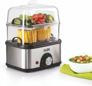 Glen 3 in 1 Electric Multi Cooker Egg Boiler with Extra Layer Rack Steam Cook & Boil 45 Minutes Timer 350W SA3035MCPLUS Egg Cooker