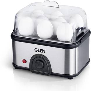 Glen Egg BoilerSteamer Boils8 Eggs Auto shut Off, Push Button Start 350W (SA3036EBS) SA 3036 Egg Cooker