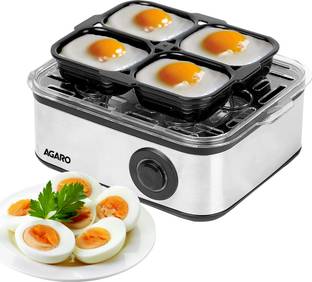 AGARO Grand Egg Boiler And Poacher,2-in1 Boils 8 Eggs, Poach 4 Eggs, Egg Cooker