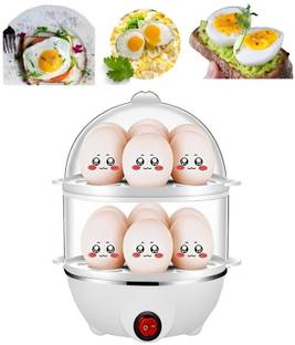 CRENTILA Egg Boiler Automatic Off 14 Egg Poacher for Steaming, Cooking Boiling & Frying Egg Cooker